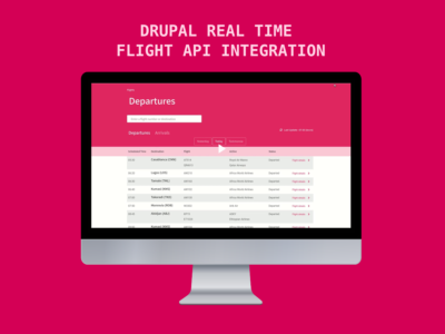Custom Drupal Module for Real-Time Flight Data for an Airport Web Portal