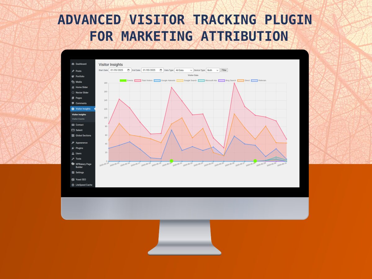advanced visitor tracking custom wp plugin for marketing attribution development