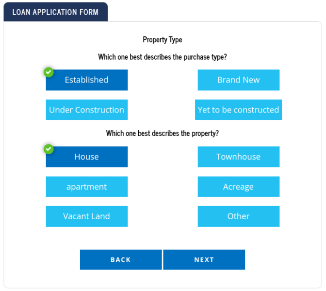 Complex Multi-Step Loan application Form for Finance Company