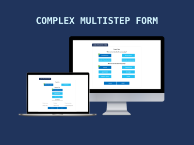 Complex Multi-Step Loan application Form for Finance Company