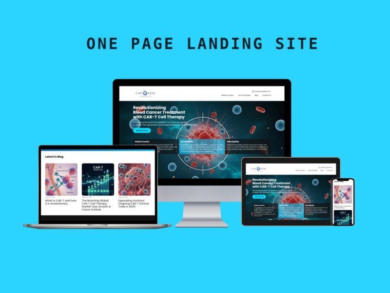 One-Page Landing Site for Biotech Initiative