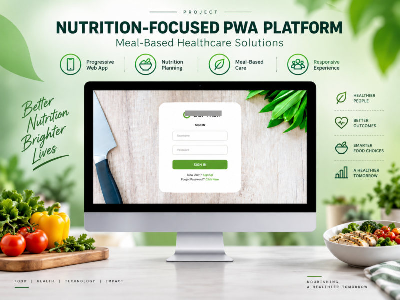 Custom Nutrition-Focused PWA Platform for Meal-Based Healthcare Solutions