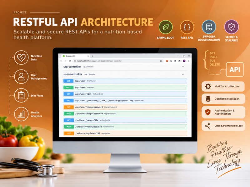 RESTful API Architecture for Nutrition-Based Health Platform